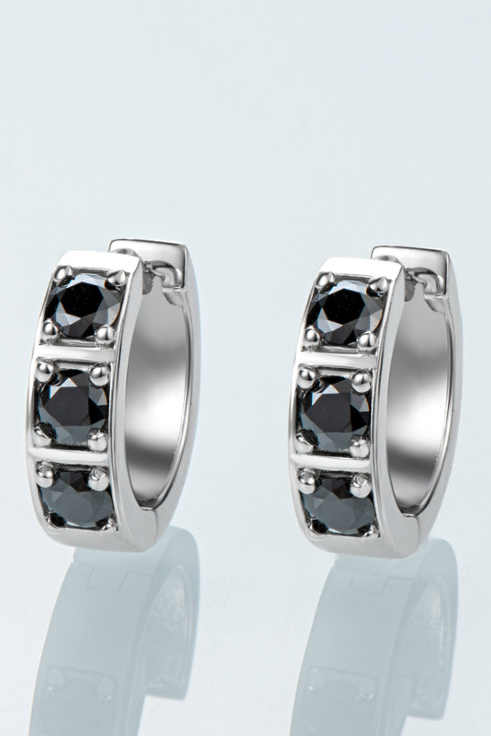 Elegant women's sparkling crystal hoop earrings, perfect fashion accessory for her.