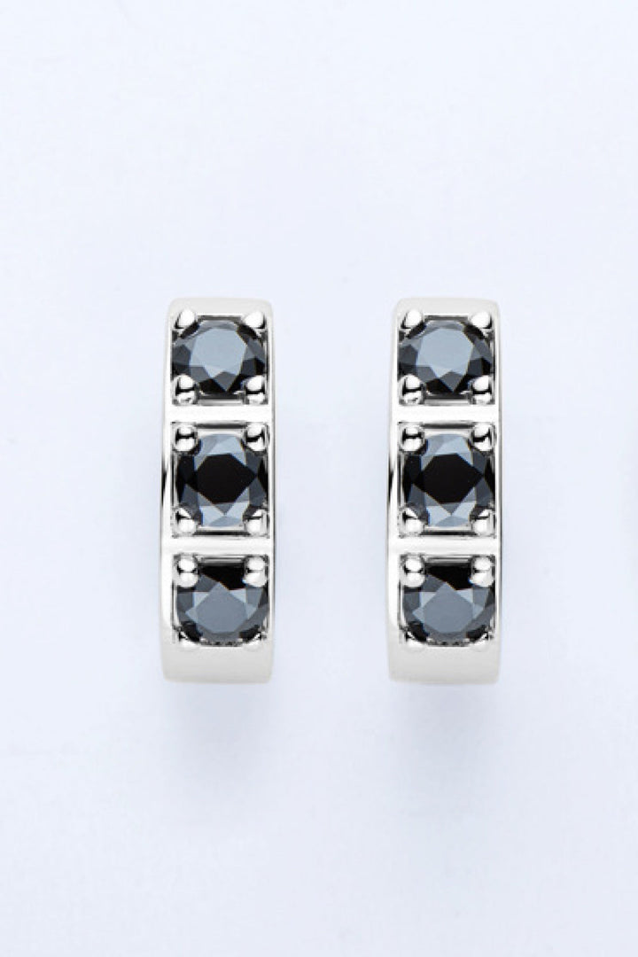 Stunning white crystal hoop earrings, elegant women's jewelry ideal for special occasions.