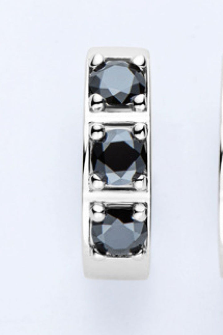 Fashionable sparkling crystal hoop earrings, a glamorous gift for her. Enhance any outfit.