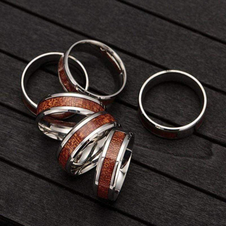 Women's stainless steel symbol ring with Tree of Life & Cross design. Spiritual, elegant, durable gift.