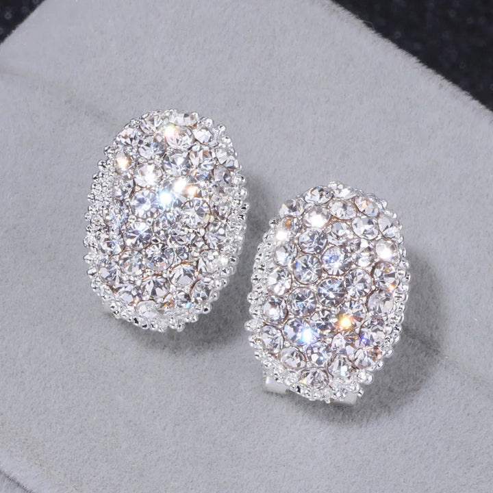 Timeless elegant women's zircon drop earrings in sterling silver, adding a romantic sparkle. Ideal as a gift.