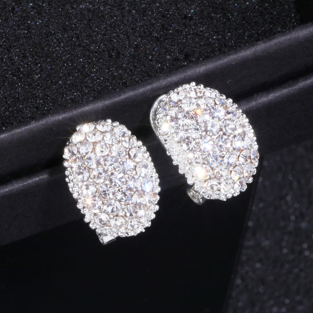 Romantic women's drop earrings, crafted from sterling silver with sparkling zircon. Perfect for special occasions & gifts.