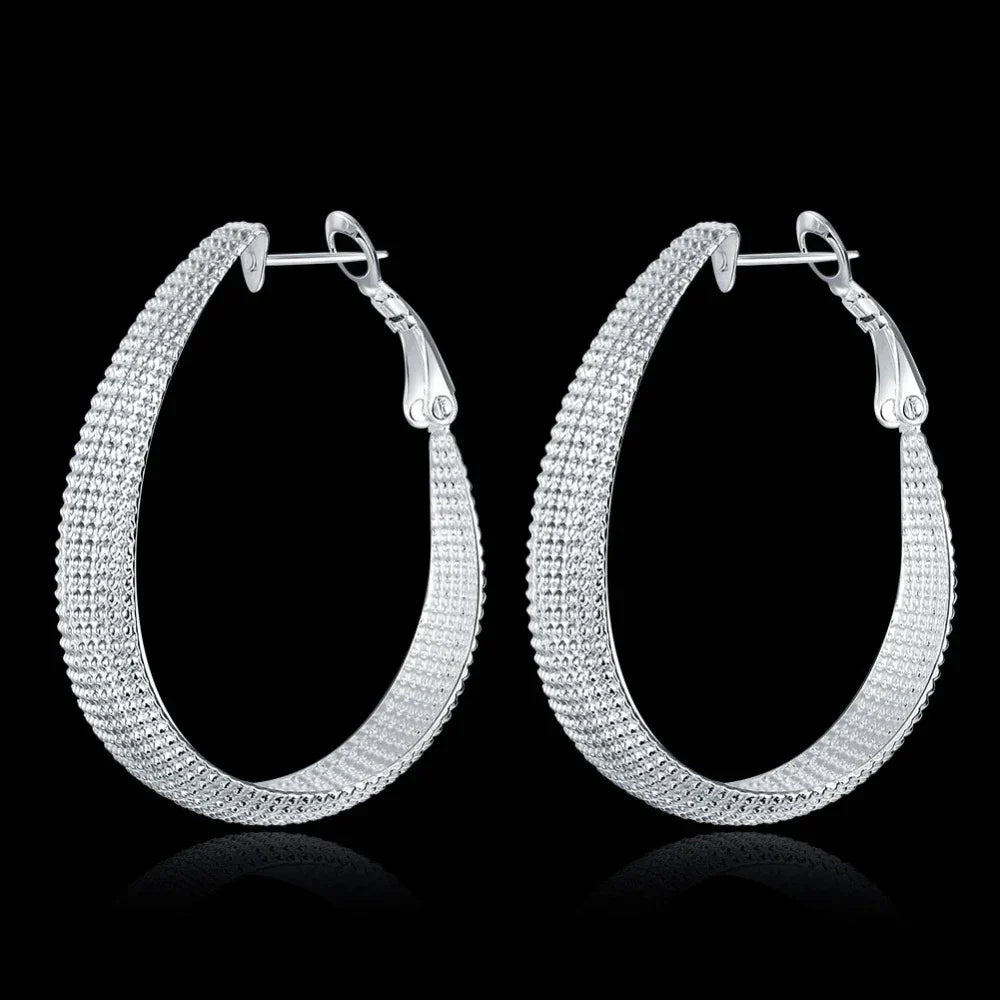 Beautiful sterling silver European drop earrings for women. Elegant dangle design, a classic addition to your jewelry.