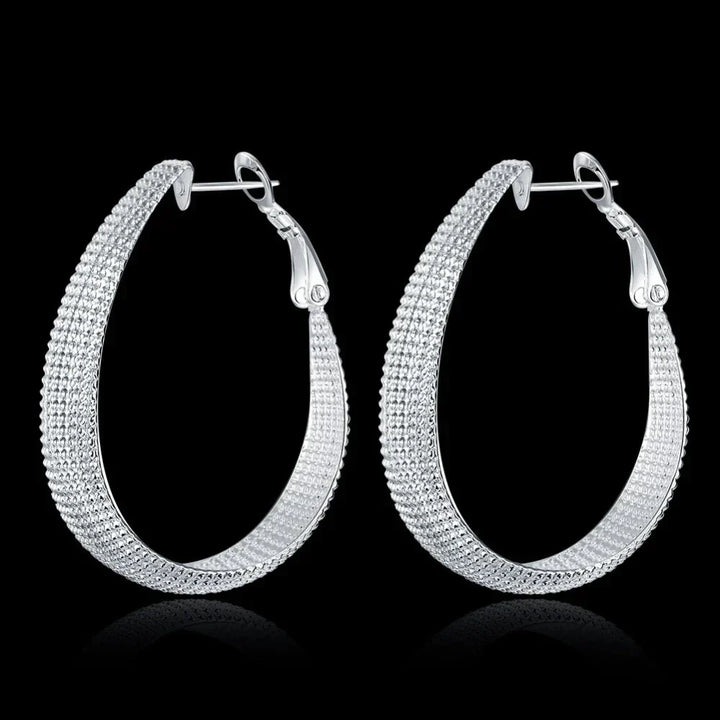 Beautiful sterling silver European drop earrings for women. Elegant dangle design, a classic addition to your jewelry.