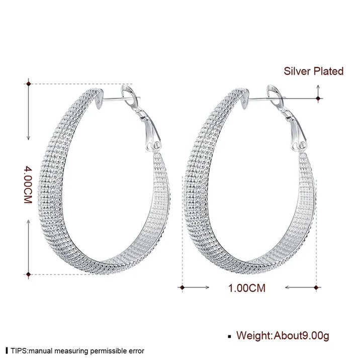 Fashionable sterling silver European drop earrings. Elegant women's dangle jewelry for a sophisticated, timeless look.