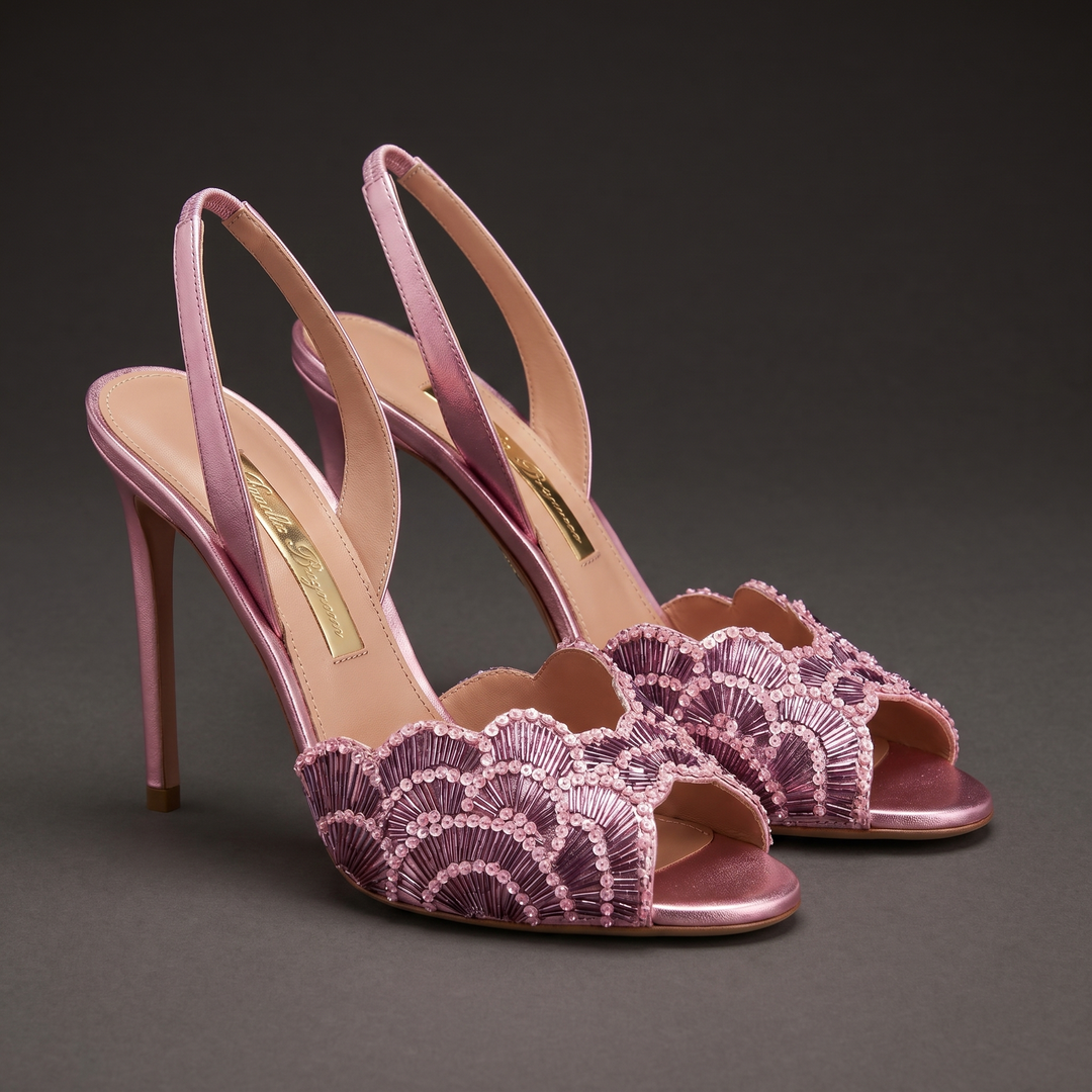 Embellished women's formal stiletto heels with a vibrant peacock motif and slender heel. Great for evening events.