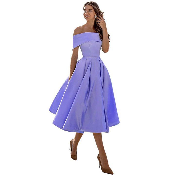 Stylish women's strapless dress. Bodycon fit, sophisticated evening gown for formal events.