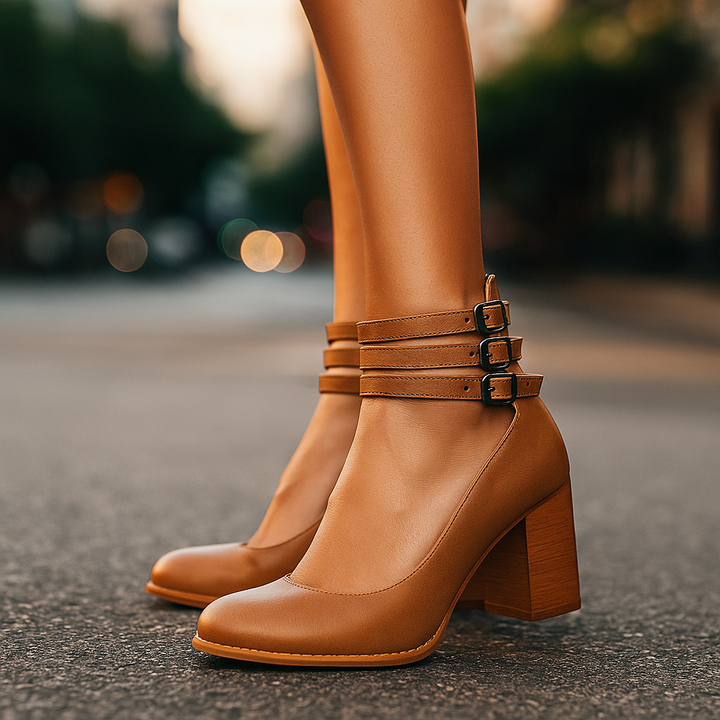 Versatile strappy block heels for women, ideal for both formal wear and statement evening style.