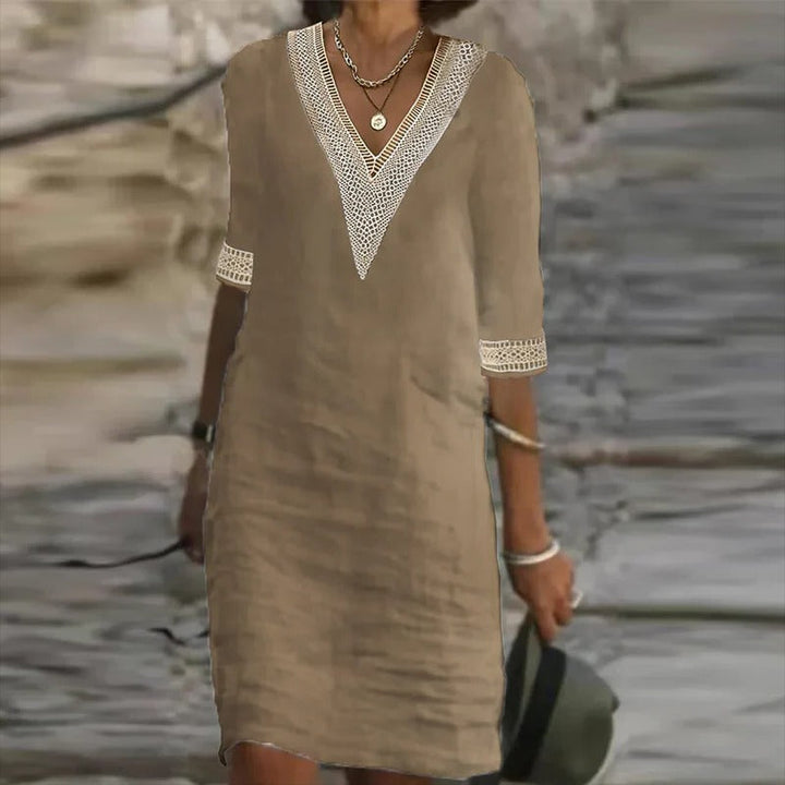 Chic women's summer midi dress, a comfortable and elegant apparel piece for warm-weather fashion.