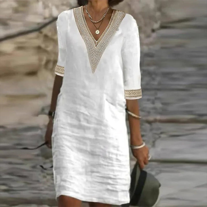 Stylish women's midi dress for summer, offering effortless elegance and comfort for any casual outing.
