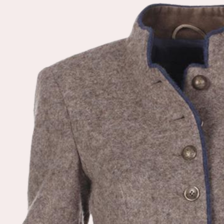 Brown elegant women's blazer jacket, a sophisticated choice for office wear & professional fashion.