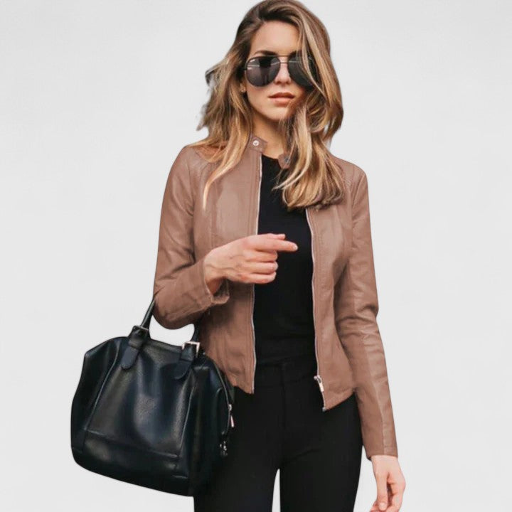 Polished women's tailored blazer, an elegant outerwear piece perfect for sophisticated workwear and formal occasions.