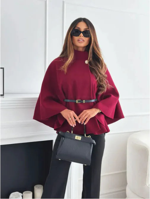 Trendy women's elegant tailored long coat, essential winter outerwear for sophisticated and cozy cold-weather fashion.