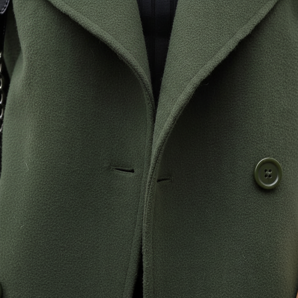 Tailored women's winter coat, ideal for cold weather, made from a luxurious wool blend fabric