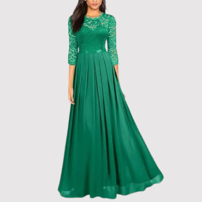 Elegant women's timeless maxi evening dress, a sophisticated formal gown perfect for special occasions & galas.