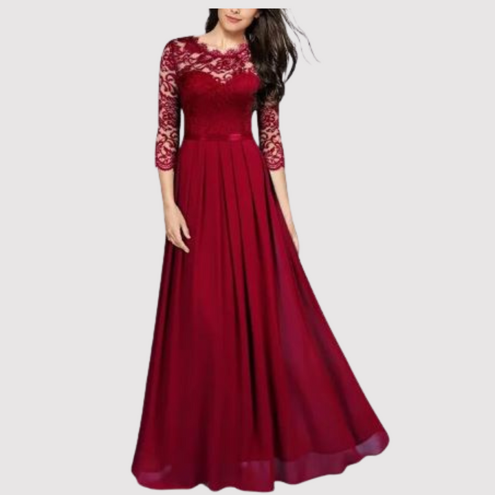Timeless elegant formal maxi dress for women. Sophisticated party gown perfect for special occasions & evening events.