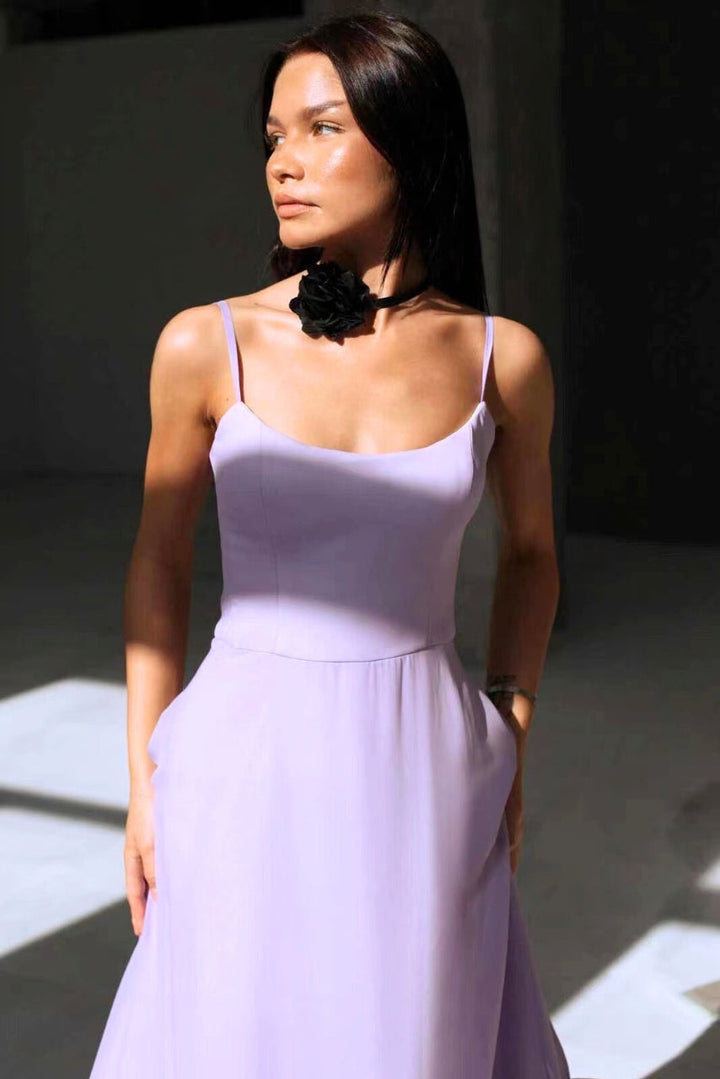 Stunning women's occasion dress, elegant flowing twirl style, great for parties and formal events.