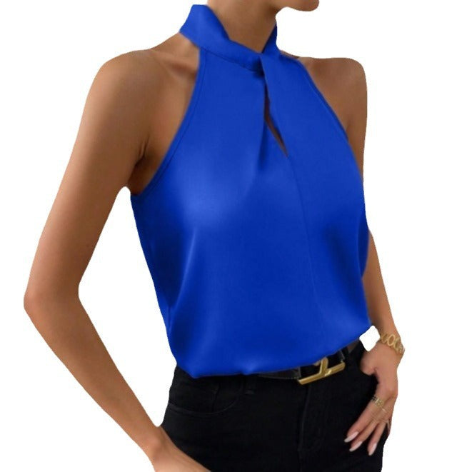 Chic long sleeve blouse with stylish twist detail for ladies fashion.