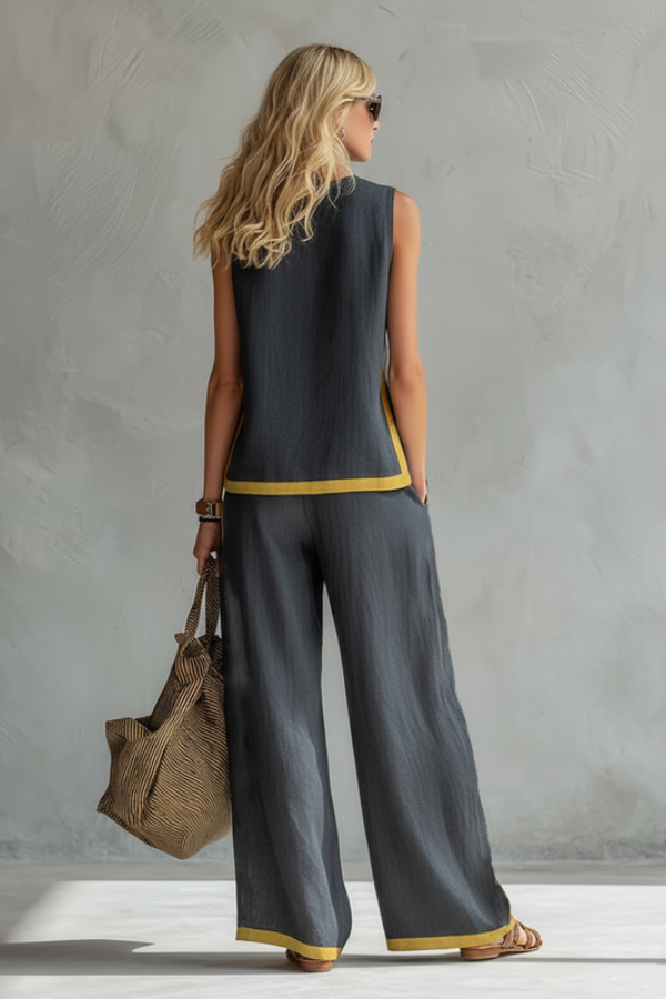 Chic women's co-ord set, a versatile two-piece outfit for elegant casual and summer fashion.