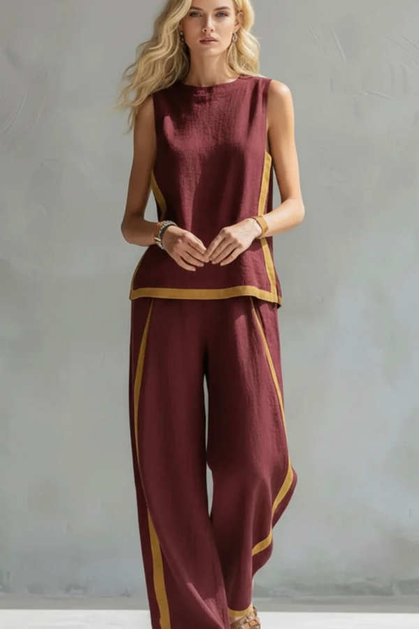 Elegant women's two-piece co-ord set designed for chic style and versatile summer fashion.