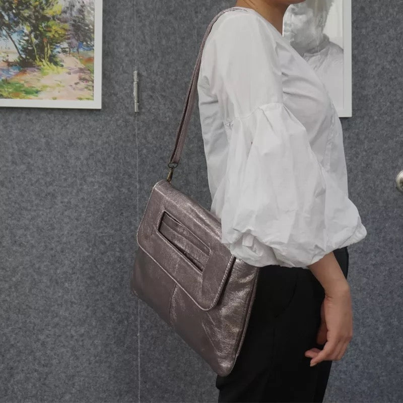 Designer quality vegan leather bag for women, an elegant accessory wearable as shoulder or crossbody.