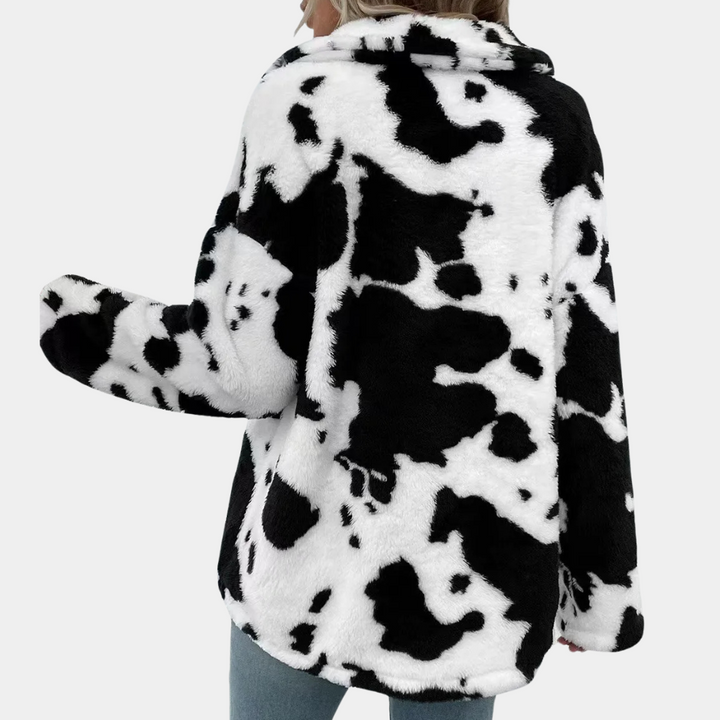 Stylish women's winter coat, a warm and elegant long jacket for cold weather fashion and everyday apparel.