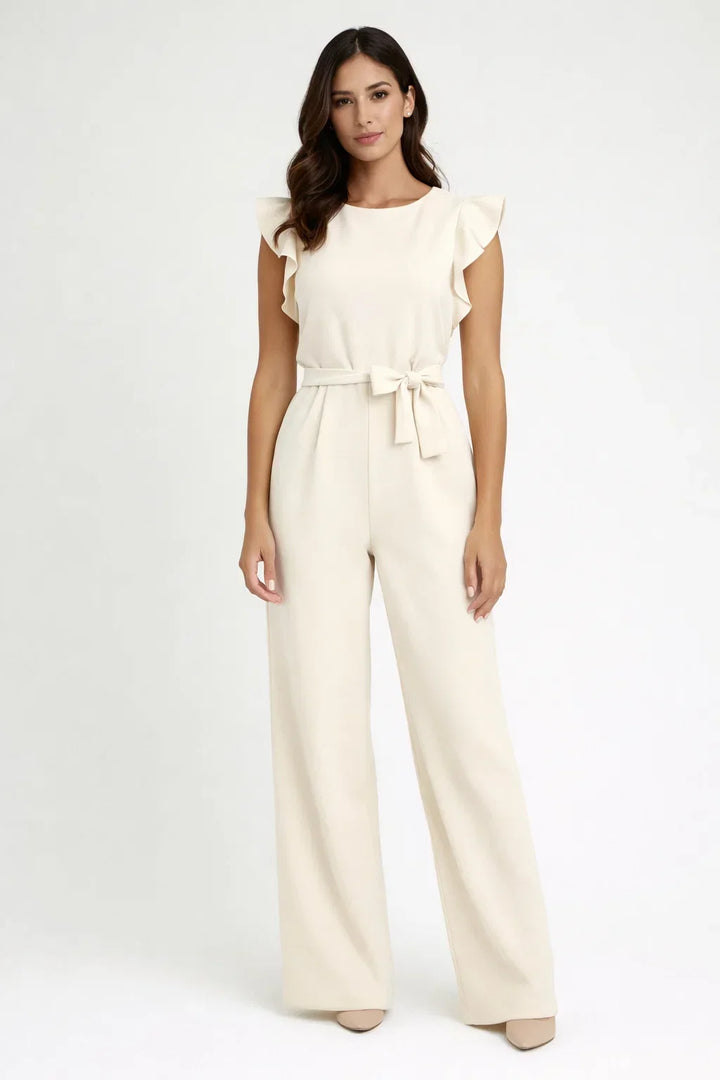 Elegant women's wide-leg jumpsuit, perfect for evening wear & formal occasions.