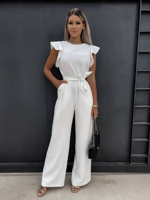 Chic, comfortable, and versatile wide-leg jumpsuit for women's fashion, ideal for many outfits.