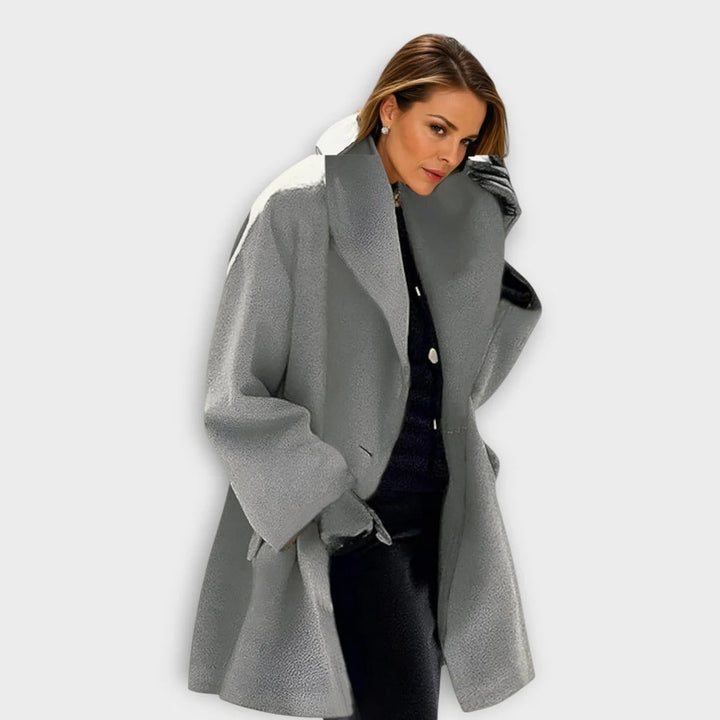 Fashionable ladies' elegant windproof winter coat, a luxurious wool outerwear piece for ultimate cold protection.