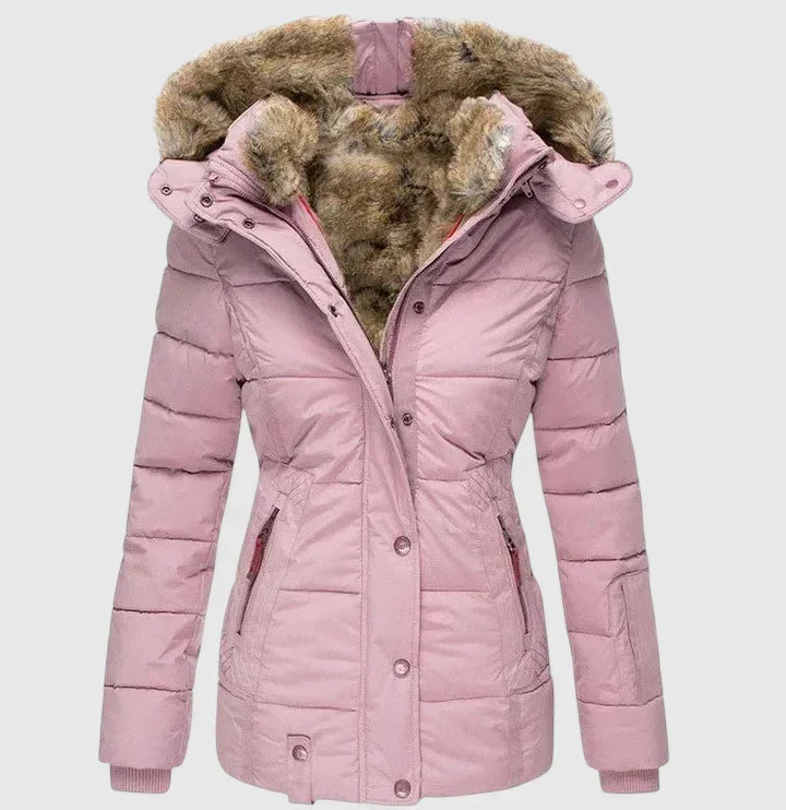 Long women's winter fashion coat, elegant and comfortable. Stylish outerwear for a warm, chic look.