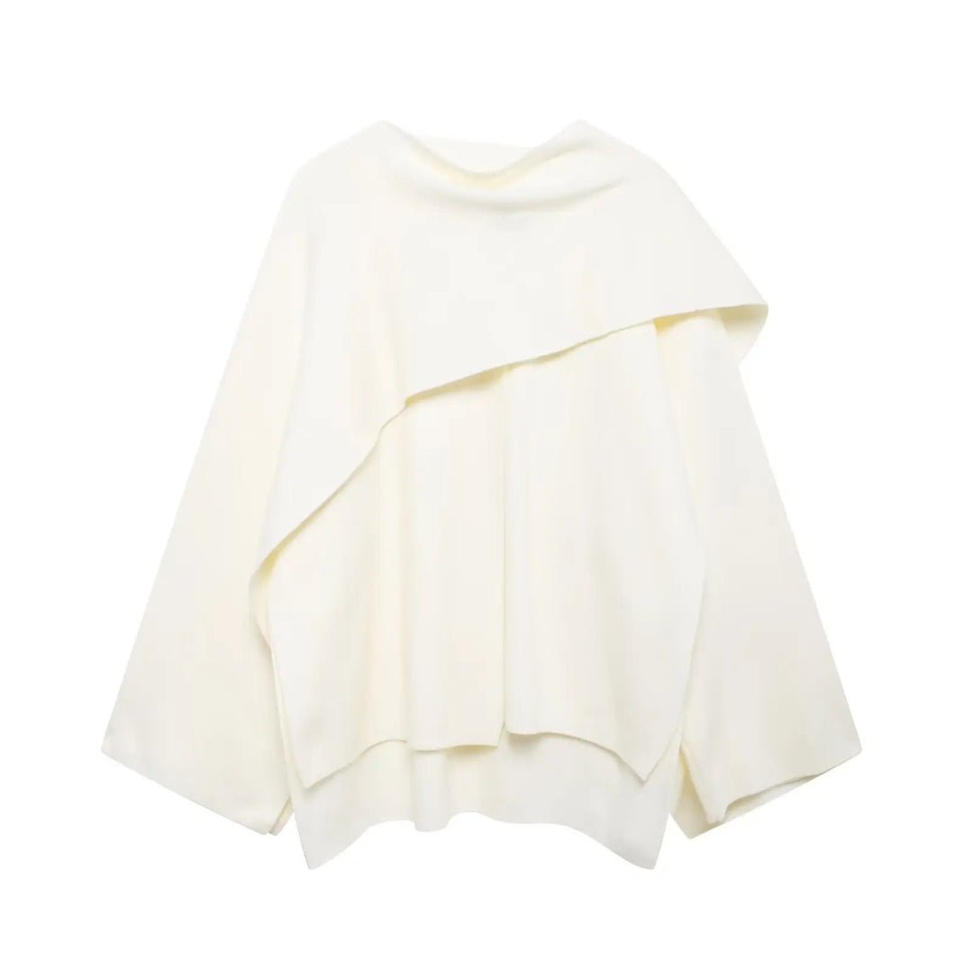 Chic women's winter poncho shawl, elegant and cozy for fall fashion.