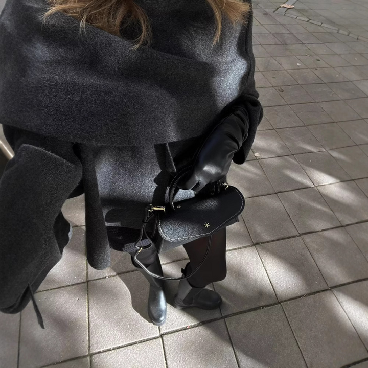 Soft women's winter poncho shawl, comfortable daily wear.
