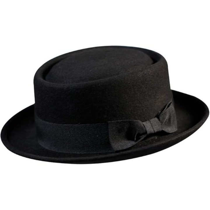 Elegant women's wool felt fedora hat with stylish bow detail. Perfect fall/winter fashion accessory.