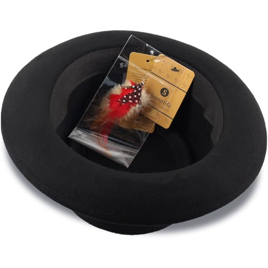 Stylish women's wool felt fedora, an elegant fashion accessory with bow detail for winter outfits.