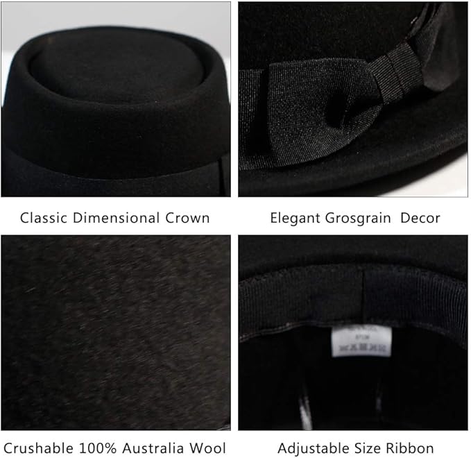 Sophisticated women's wool felt fedora hat with elegant bow detail. A timeless classic fashion accessory.