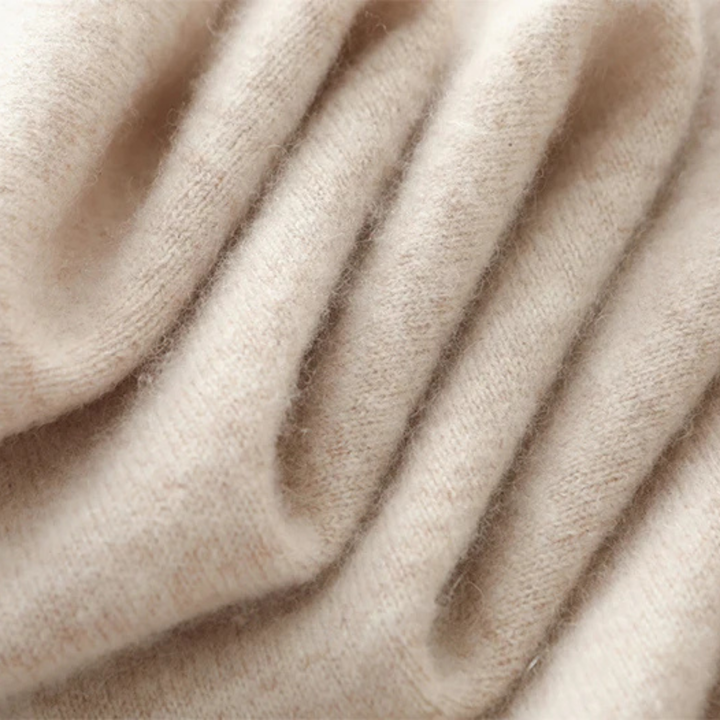 Sophisticated women's wrap sweater with a V-neck, offering effortless elegance and comfort.