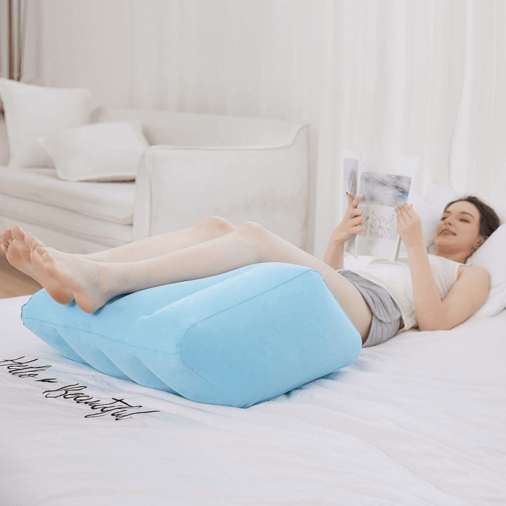 ElevateRest supportive leg elevation cushion for pain relief, promoting healthy circulation & reducing swelling.