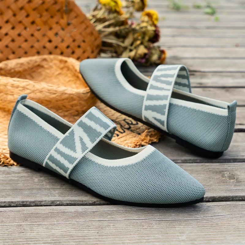 Stylish Elira women's orthopedic flats, designed for all-day comfort & supportive walking. Casual spring shoes.