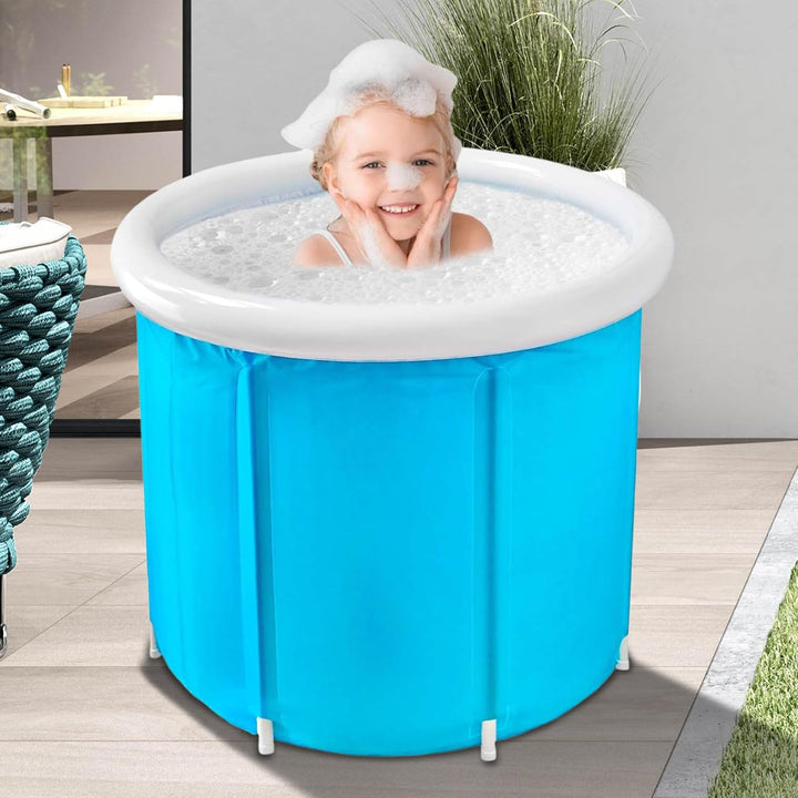 Close-up of the anti-slip bottom of the Eloria portable folding bathtub