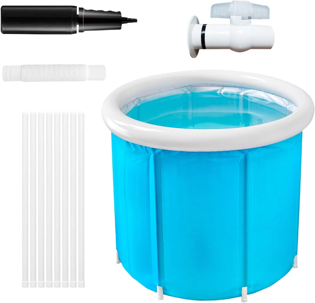 Eloria folding bathtub with bath accessories, creating a luxurious home spa