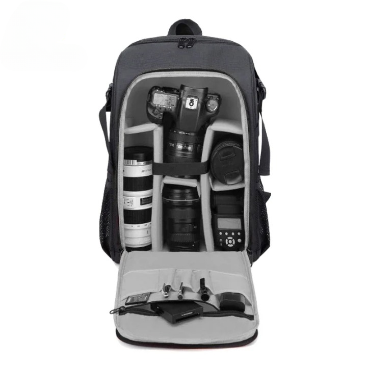Elric DSLR camera bag, large capacity, ideal for professional photography equipment.