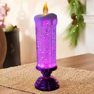 TwinkleFlame LED Christmas glitter lights adorning a tree, perfect for festive holiday home decor.