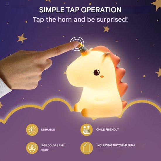 Soothing unicorn night light for children, offering a comforting glow for peaceful sleep in any kids' bedroom.
