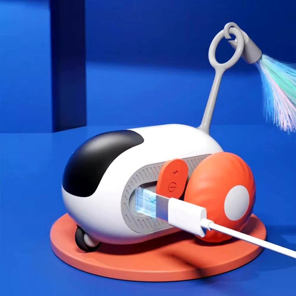 Smart electronic cat toy designed for interactive play, enhancing feline fun and physical activity.