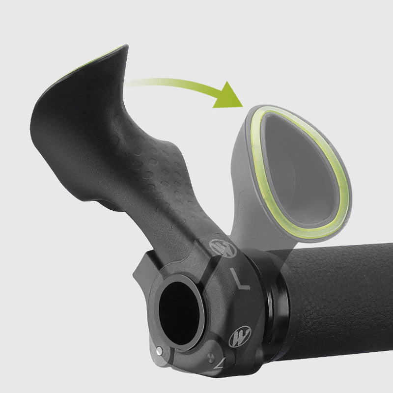 Easy-to-install ergonomic handlebar grips, a quick bike upgrade for enhanced cycling comfort.