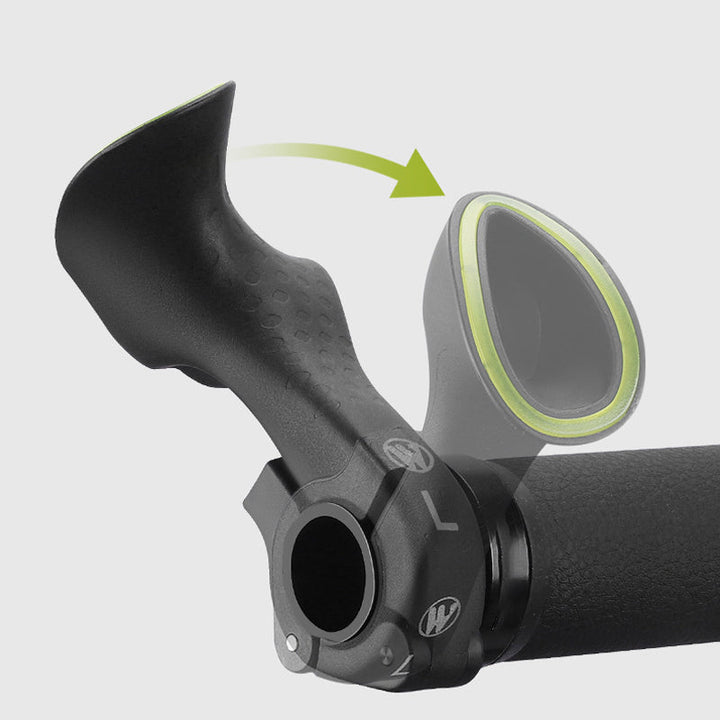 Easy-to-install ergonomic handlebar grips, a quick bike upgrade for enhanced cycling comfort.
