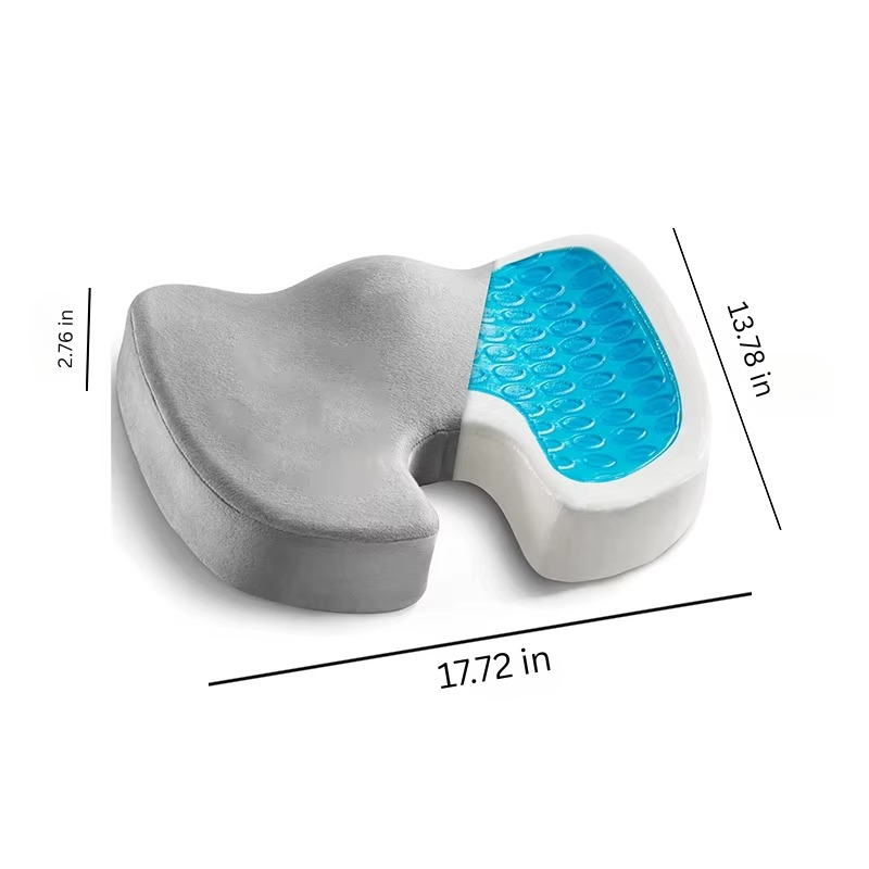 Advanced gel memory foam seat cushion for superior comfort, tailbone relief, & better posture in any seat.