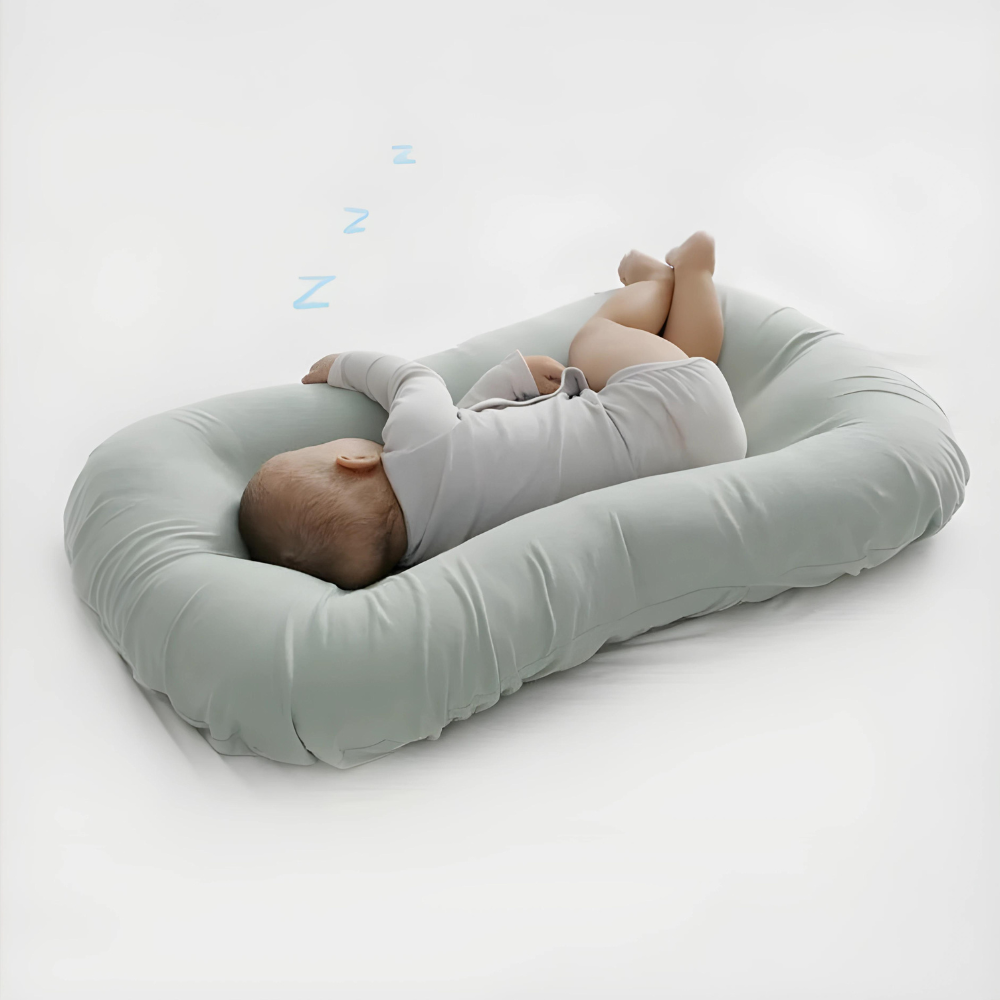 Hypoallergenic baby pillow for infant head support & safe sleep. Soft, ergonomic design prevents flat head syndrome.