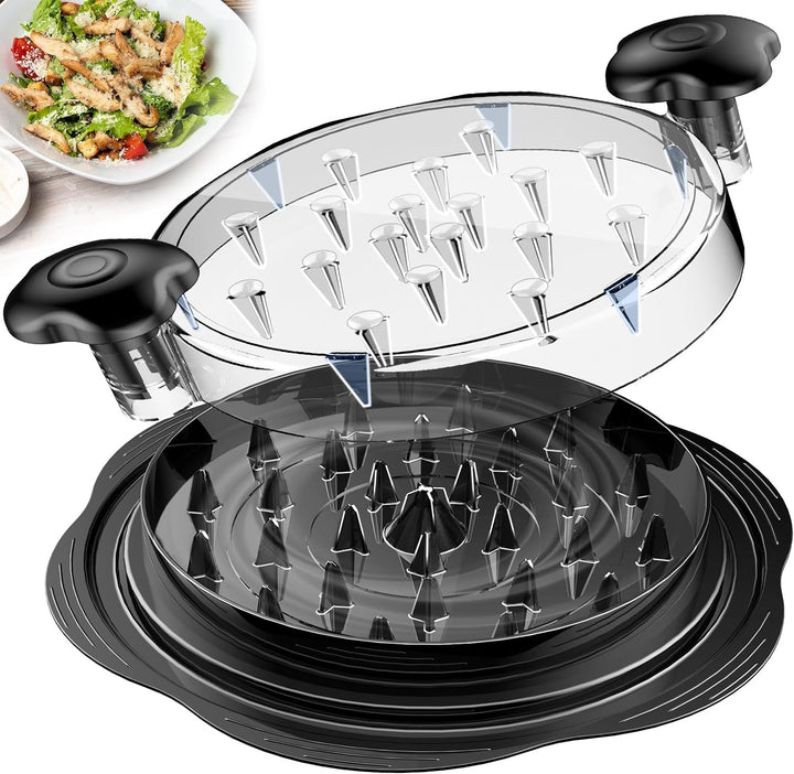 Ergonomic meat shredder tool for pulled pork, chicken, and other poultry. BPA-free kitchen tool.
