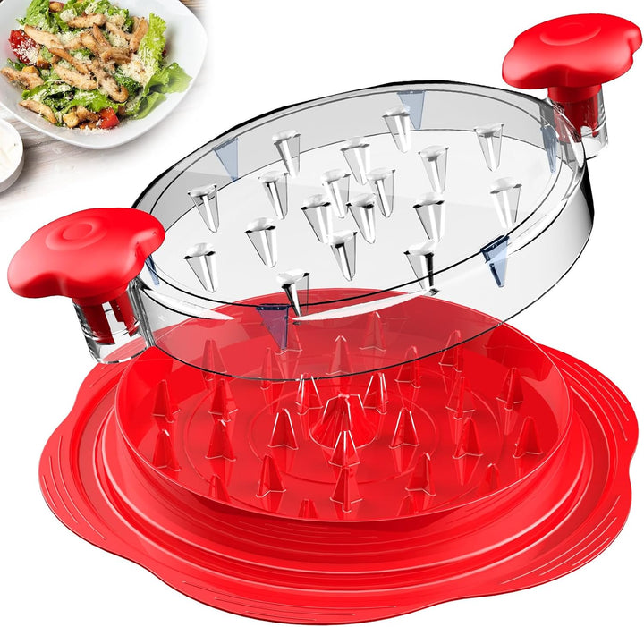 Close-up of ergonomic meat shredder fork, ideal for BBQ and food prep.